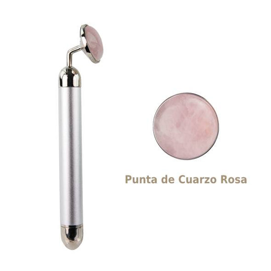 Masajeador facial con punta de Cuarzo Rosa